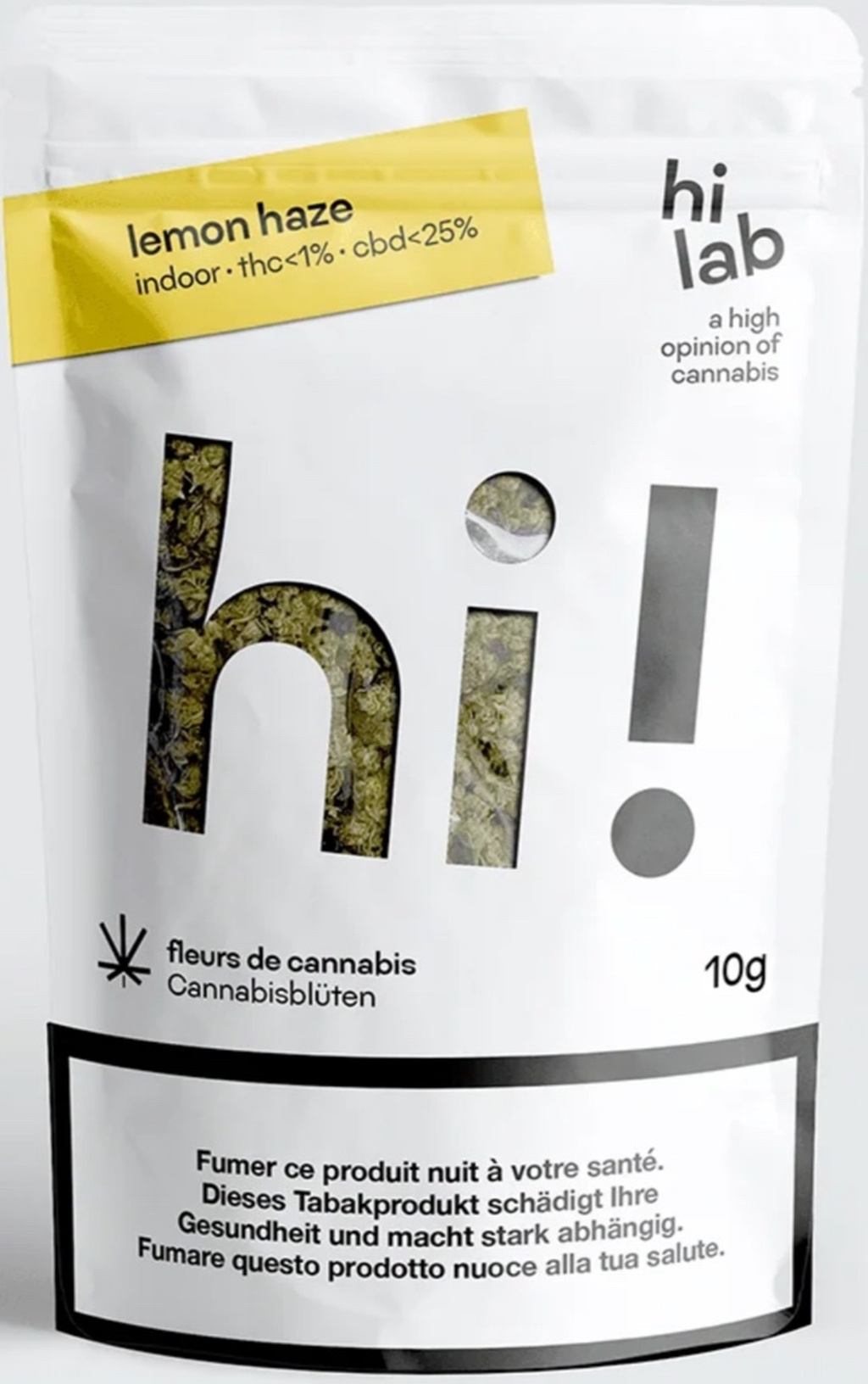 Face avant du sachet Hi Lab